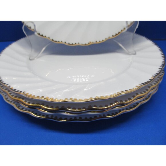 Gladstone Bone China "Old Grecian Flute" Set Of Five 8 1/2" Salad Plates VGC - Picture 3 of 8